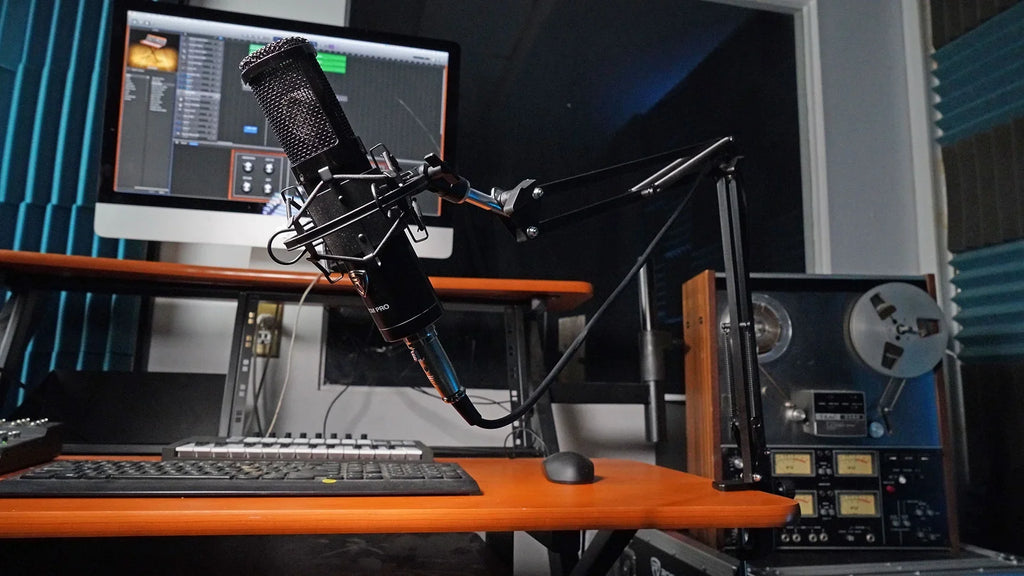 Podcast DMS30 Filter Boom Arm Stand+Clamp+Pop Studio Microphone Rockville Mic