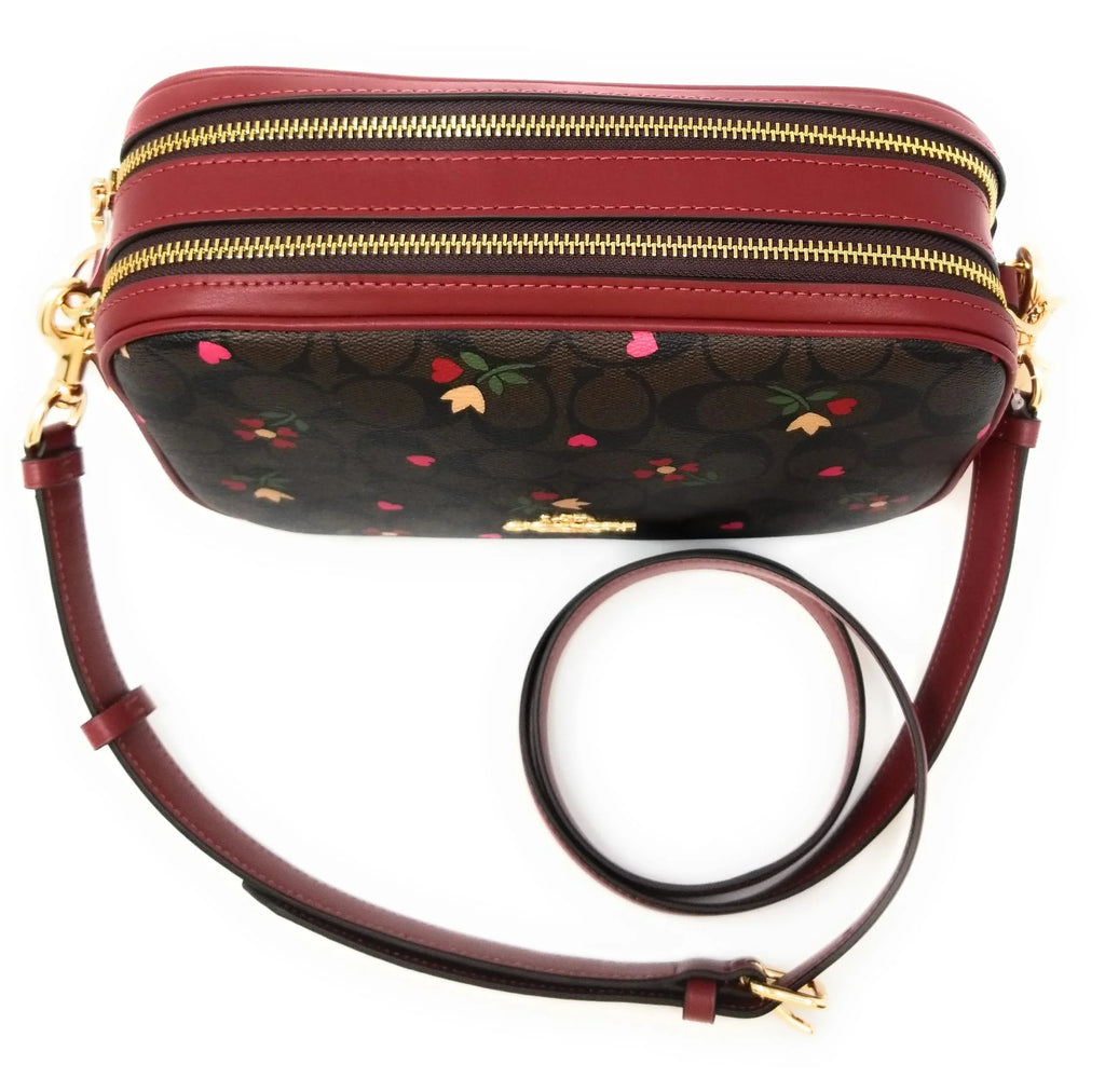 Canvas Bag Coach Multi) Women's Jes - Crossbody Signature Print in Brown - (Heart Petal