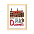 Painting A4 emblem Frame Decorative Decoration Wooden Pattern Picture Demark patriotic Home Landmark