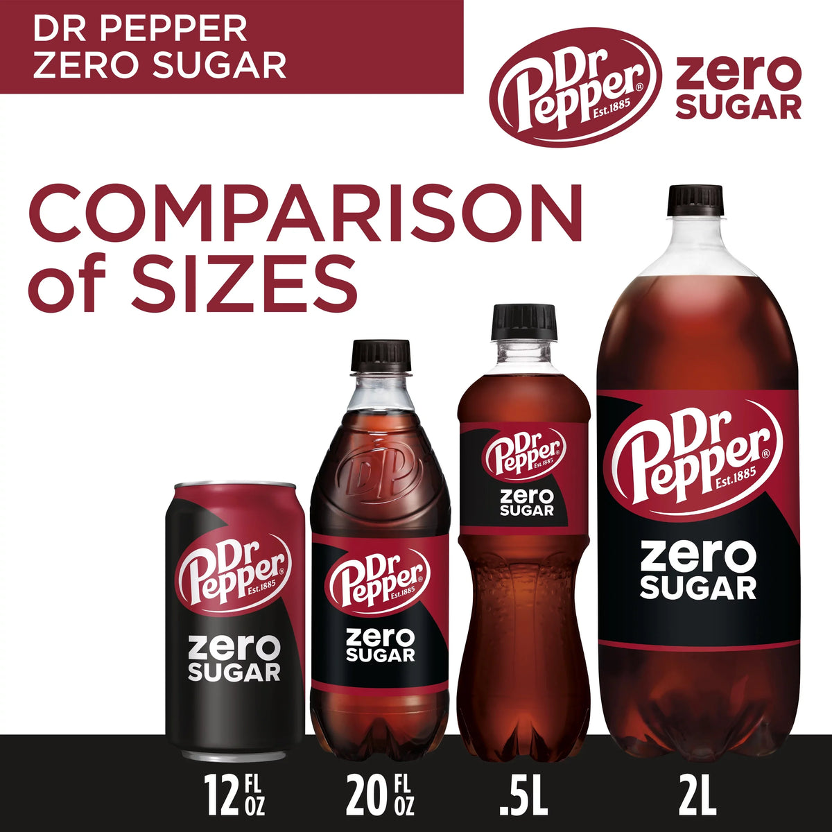 24 Soda Pepper Pack Dr Pop, oz, Cans fl Sugar Zero 12