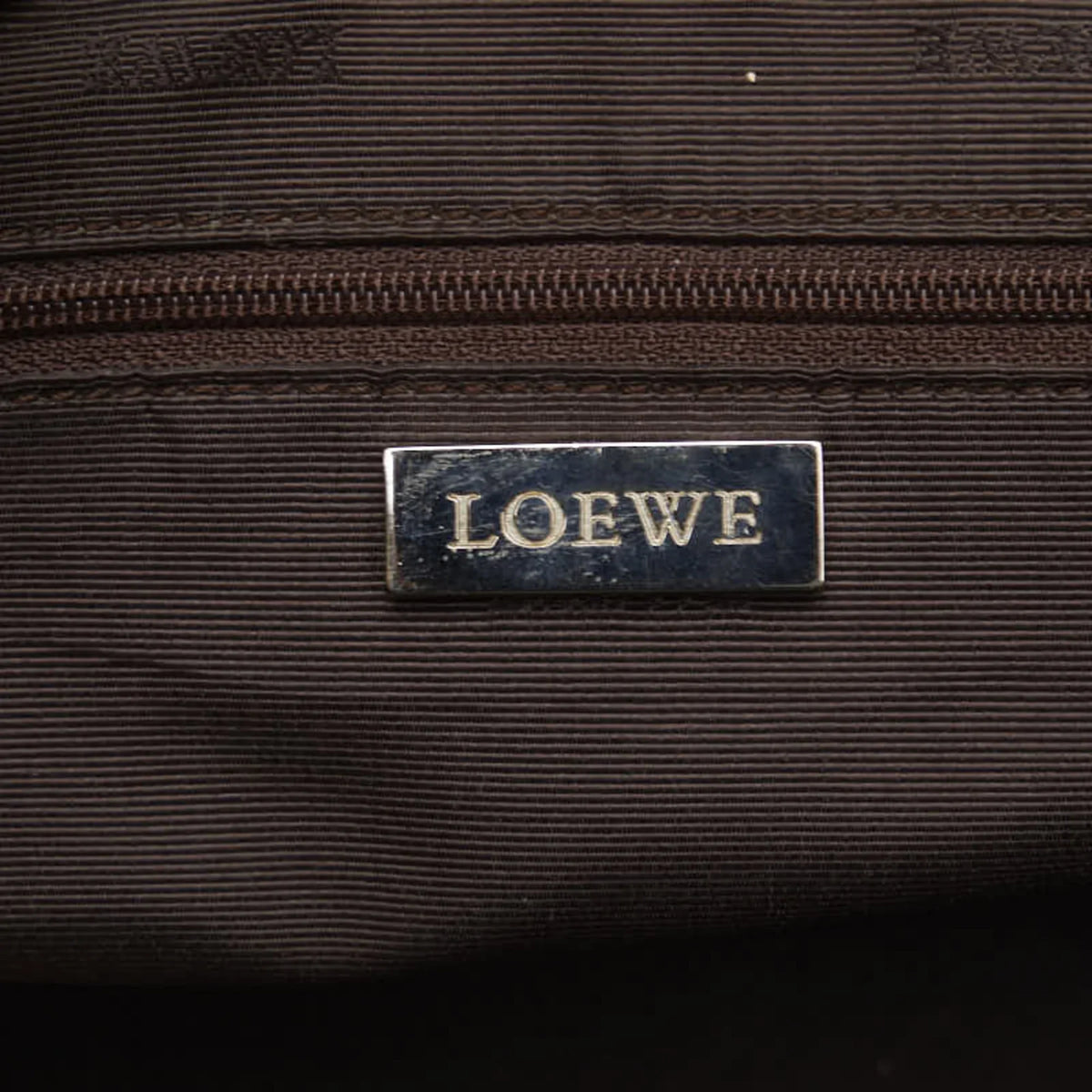 LOEWE Cream Ladies White Leather (Fair) Handbag Yellow Pre-Owned