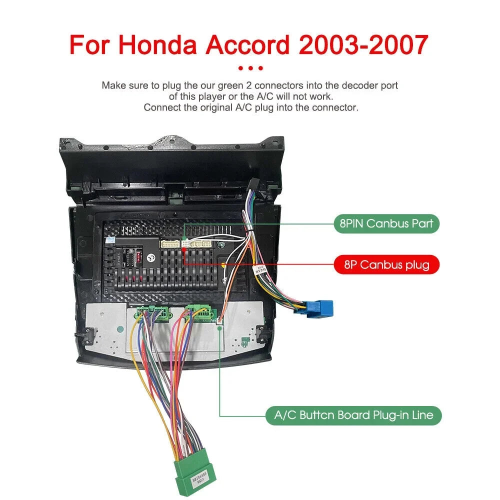 Carplay 2003-2007 Navigation Unit 12 Accord 2+32GB Car Head Android Radio Honda Stereo GPS Bluetooth For Wifi