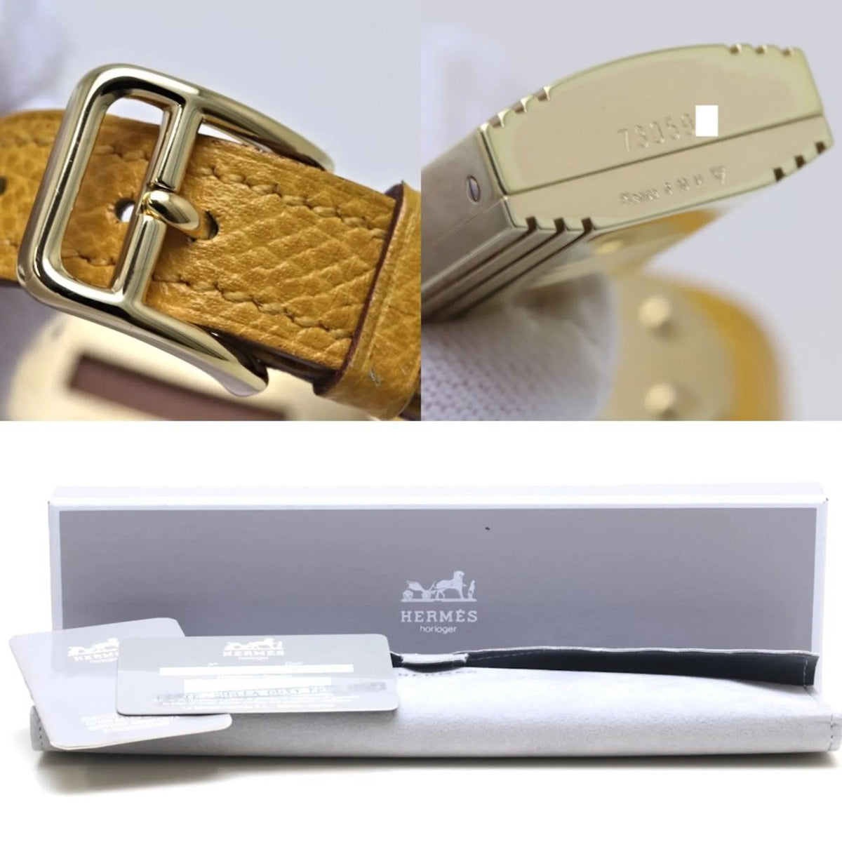 Epson 39261 plated) Watch ○Y (gold (Good) stamp Kelly Vaux Ladies GP Pre-Owned HERMES KE1.201 x