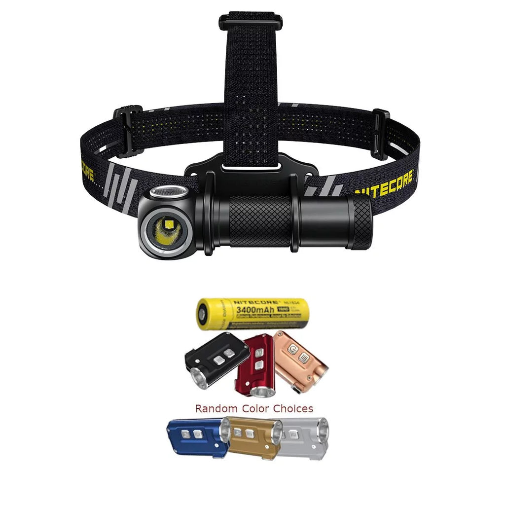 Light White) Warm Dual - Cool Battery with NL1834 (3000K, 1X TINI Value Bundle: White) Choices) Headlamp - Color Nitecore and 1x Emitter (5700K, Keychain UT32 (Random