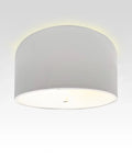 Flush Mount Moderne Lampshade Hardback White Drum Conversion Kit 14"w