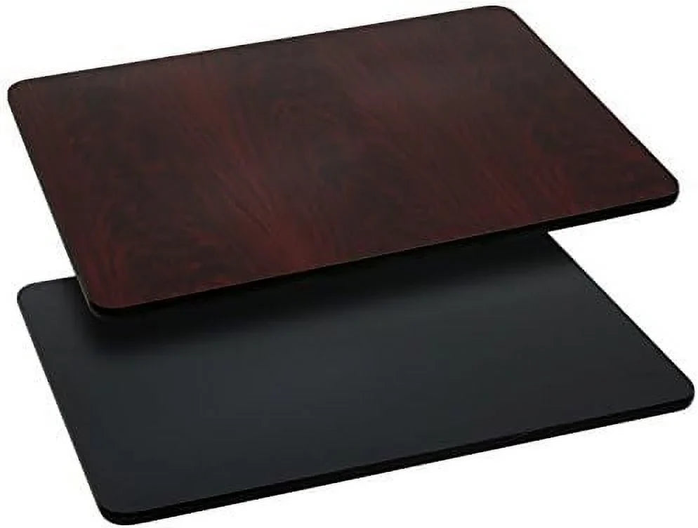 X Rectangular Top Top 30'' Pack With 3 Black Reversible Table 24'' Or Laminate Glenbrook Mahogany