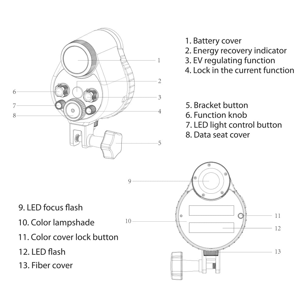Optic with Housing Underwater Max. ST-100-Pro Photography Diving 5600K Diving for 100m328ft Case Flash frogs Strobe Sea Waterproof Cable