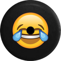 Camera Backup Text Emoji Cover 33 Tire Spare JL Jeep RV Laughing Until Inch Wrangler 2019 2018 for Crying