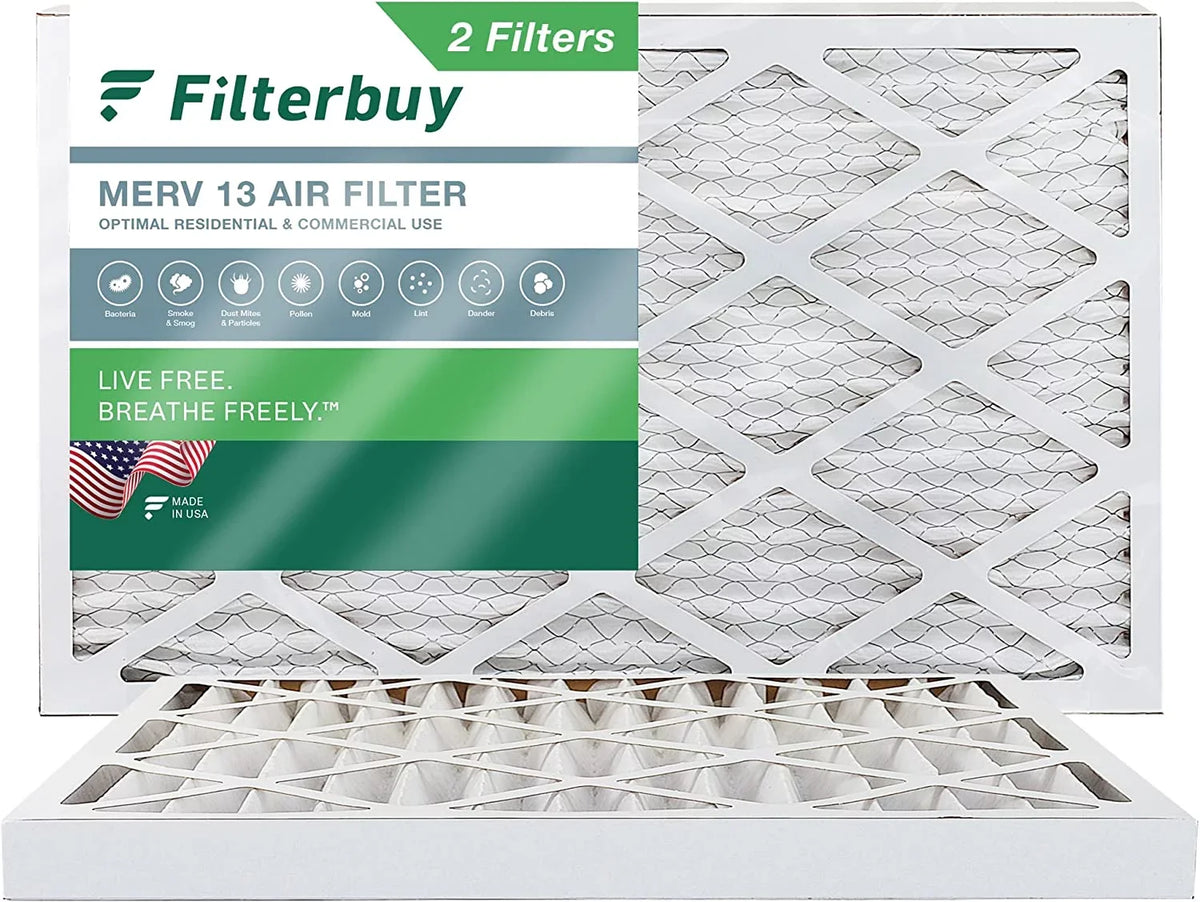 AC MERV Filters Pleated 13 8x24x2 (2-Pack) Air HVAC Filterbuy Furnace