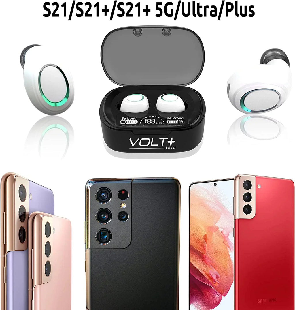 BlueTooth / IPX3 V5.1 / Sweatproof Note Mic Noise (White) Touch PRO Waterproof Compatible Galaxy with Reduction 10/Plus/Lite/+/5G/Note10 Wireless with Earbuds