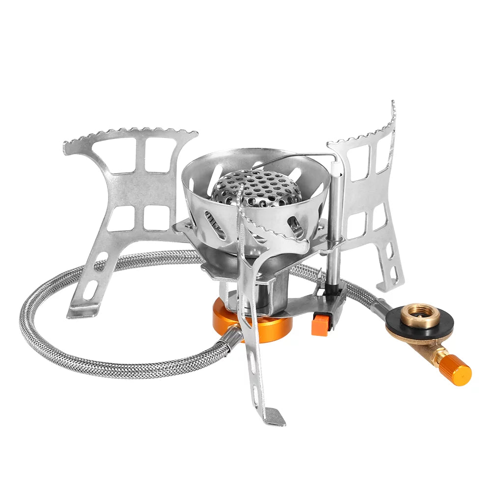 Gas Gas Windproof Adapter Split Head Camping Cooking Portable Foldable Conversion with Meterk Outdoor