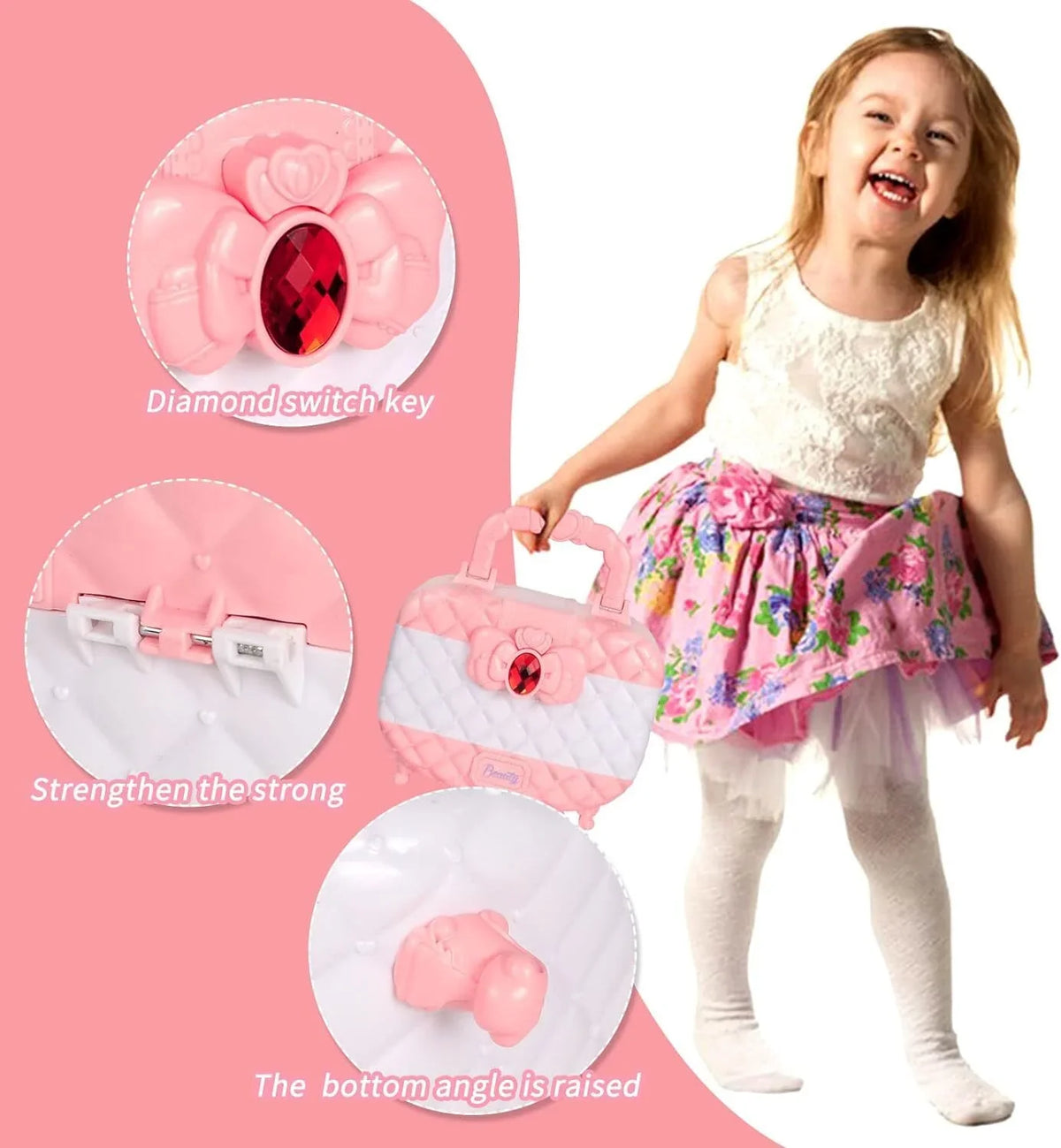 Kids Girls Non-Toxic for Gift, Frozen Set, Washable Birthday 24Pcs Kids Christmas Toys Year Cosmetic & Kit Set Makeup Makeup 3-12 Makeup Real Pink Olds Girls, Toddler Safe Makeup for