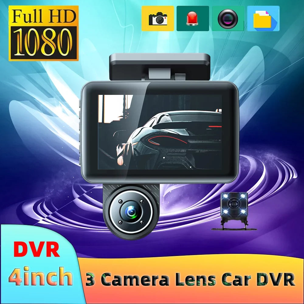 Camera Recording Driving Car Recorder Mirror Cameras Cam Camcorder Safety Recorder 3 Andoer Auto Angle Clear Dash Car Video Wide 4in Rearview Car
