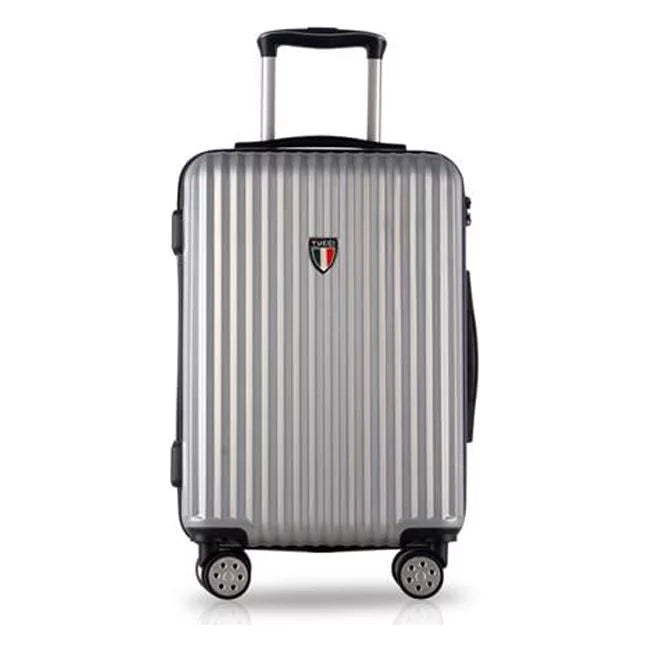 T0274-24in-SLV Carry-On ABS TUCCI Silver T0274 in. Banda 24 Luggage,