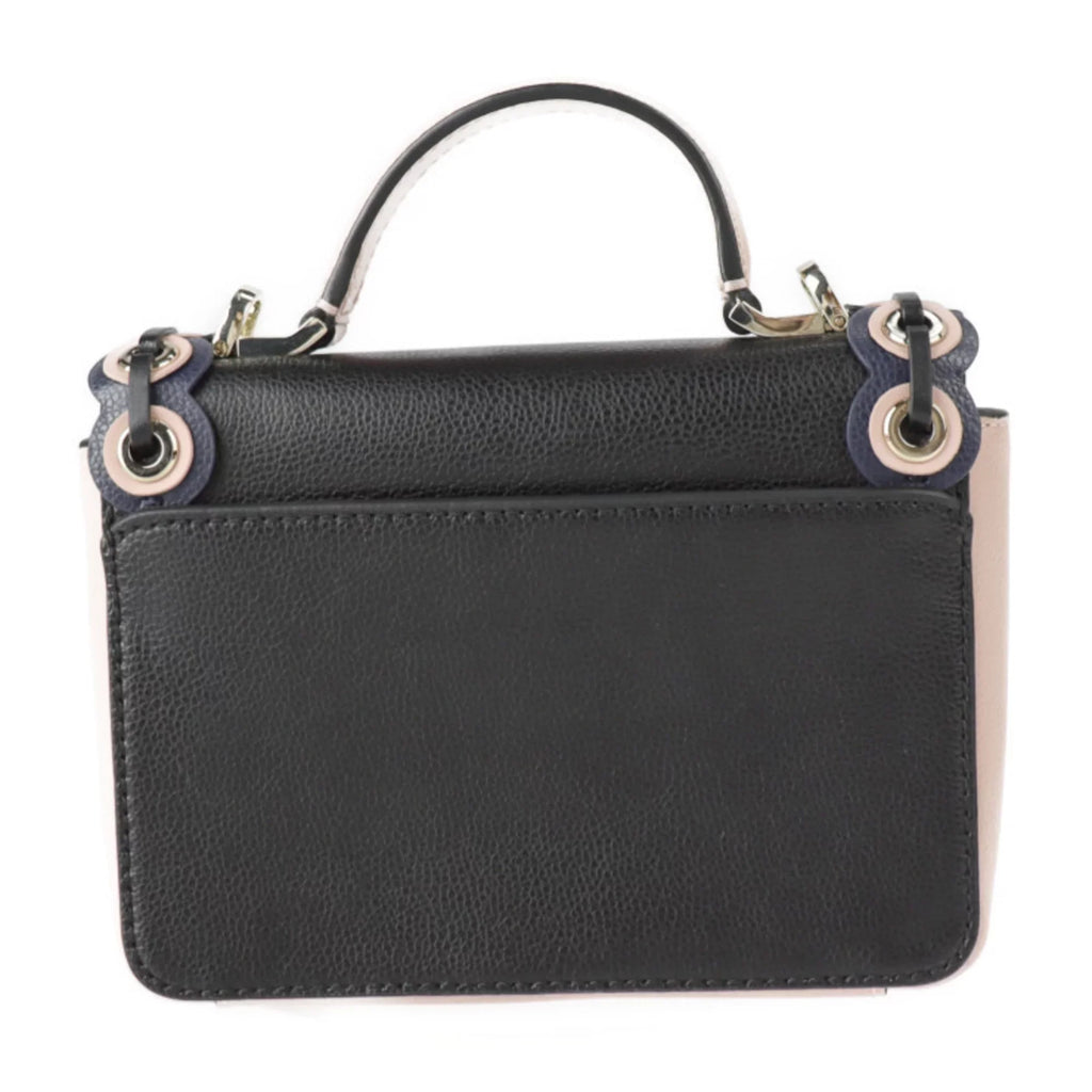 (Good) shoulder grommet Spade black Patternson Pre-Owned handbag punching WKRU5899 bag gold leather Kate beige drive hardware pink 2WAY Maisy