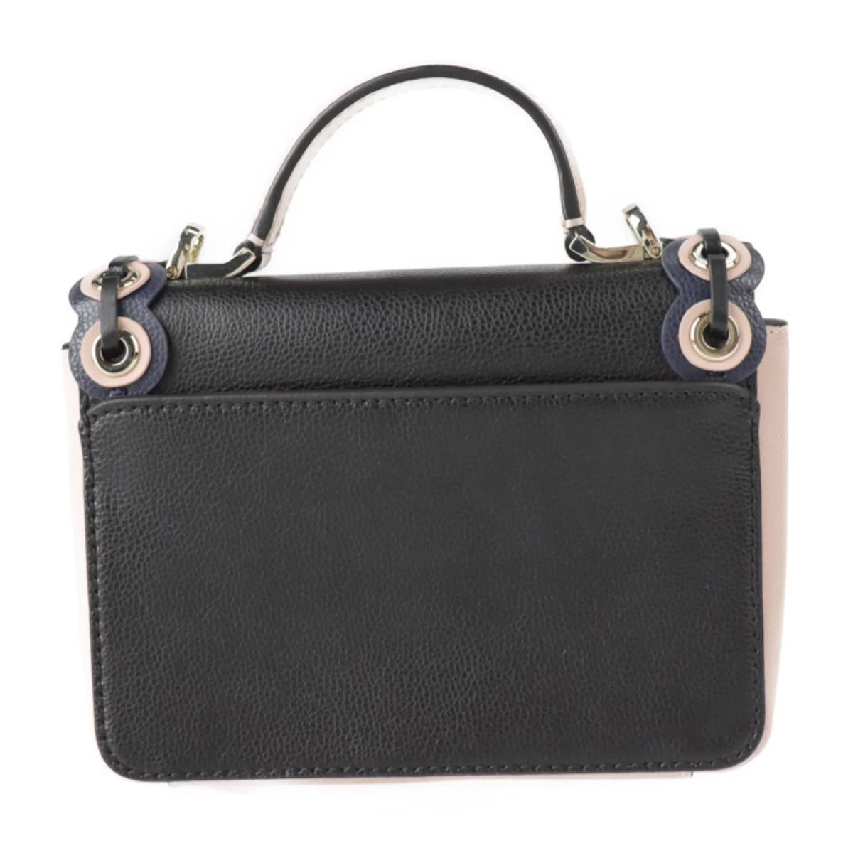 (Good) shoulder grommet Spade black Patternson Pre-Owned handbag punching WKRU5899 bag gold leather Kate beige drive hardware pink 2WAY Maisy