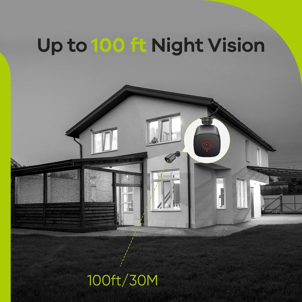 Wired for System Waterproof TVI-HD IP66 DVR CCTV Camera Security Camera 1080p 100 Security with Full Analog Vision SANNCE ft Outdoor Night HD