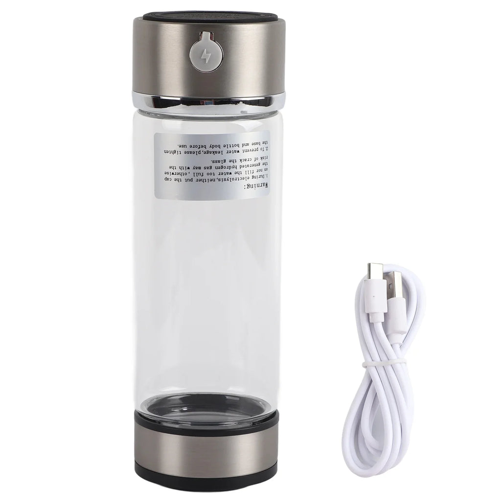 USB Portable Filter Charging Hydrogen Nikou Purifier Water Rich Glass Cup Anti-Skid Lonizer Bottle