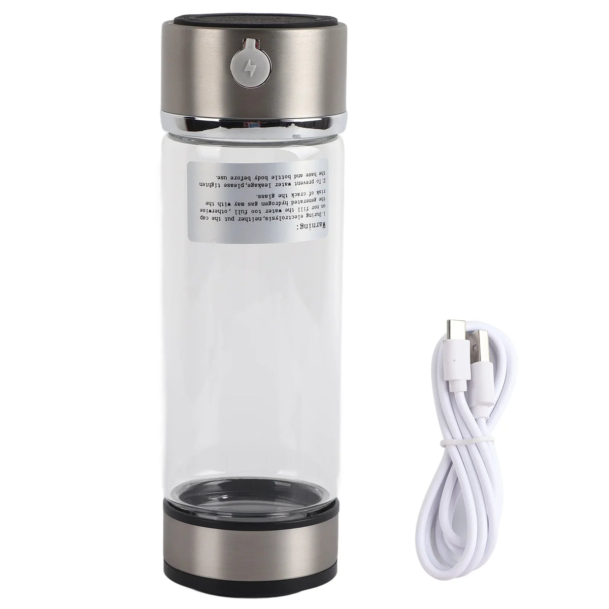 USB Portable Filter Charging Hydrogen Nikou Purifier Water Rich Glass Cup Anti-Skid Lonizer Bottle