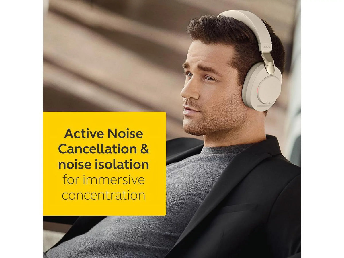 Headphones Wireless Teams 85 / - Evolve2 MS Beige - Jabra Headset USB-C Stereo Music