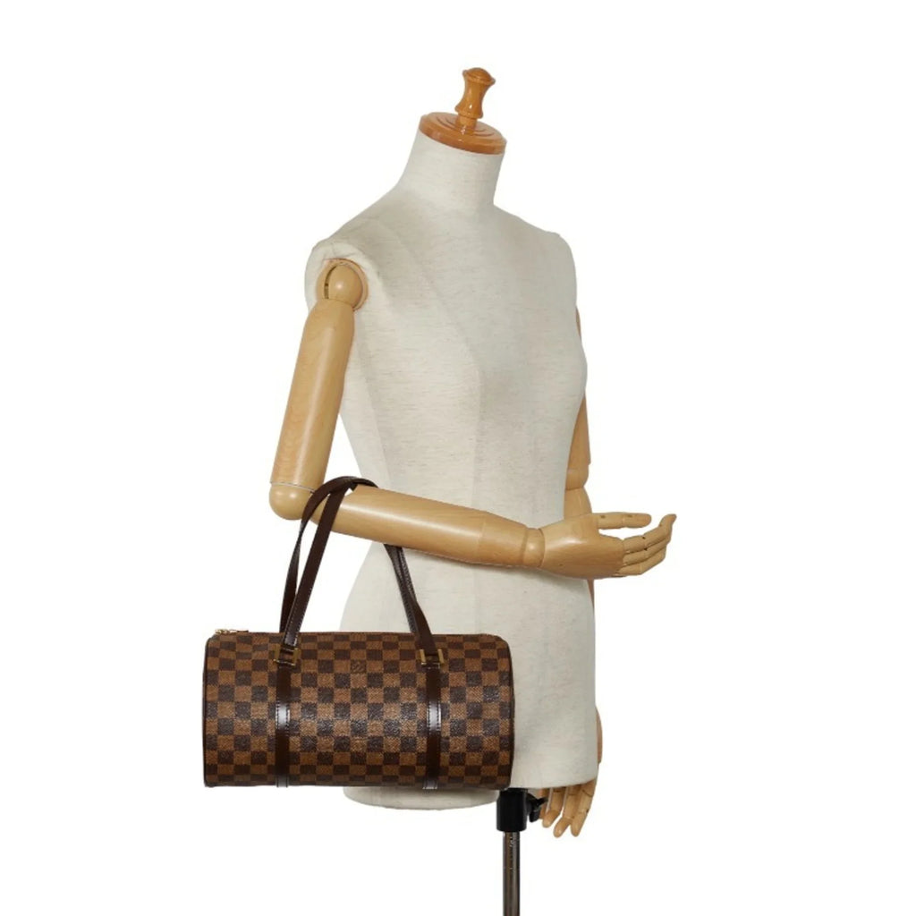 Pre-Owned Handbag N51303 Women's PVC Ebene (Good) Brown Damier Leather Papillon