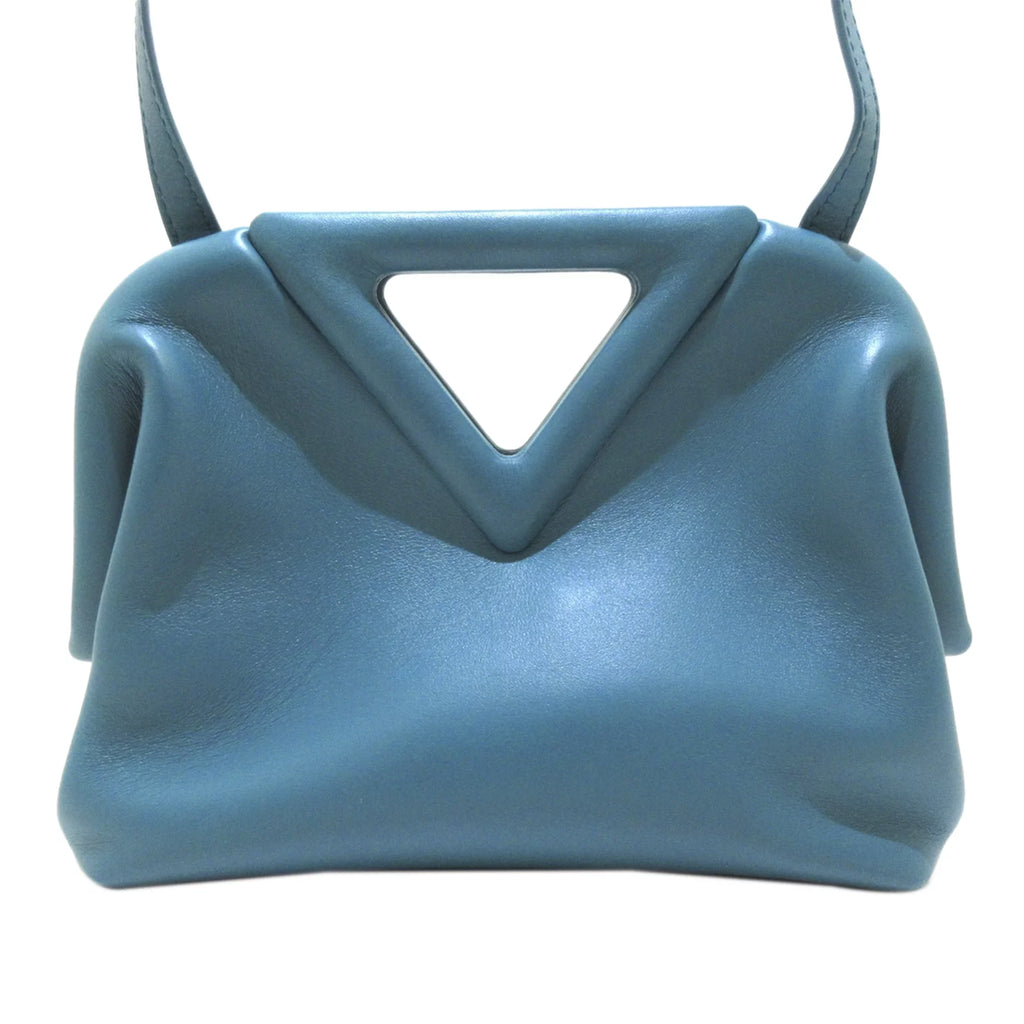 Veneta Pre-Owned Blue Women Point Bottega Authenticated Calf Satchel Leather (Good)