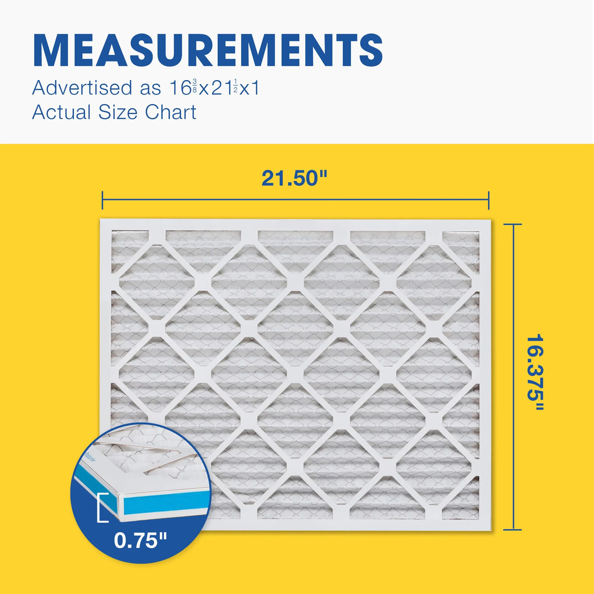 6 Furnace 8 Filter, 1 Pleated Air 1/2 x 3/8 Air 21 Pack 16 x Filter, AC MERV Aerostar