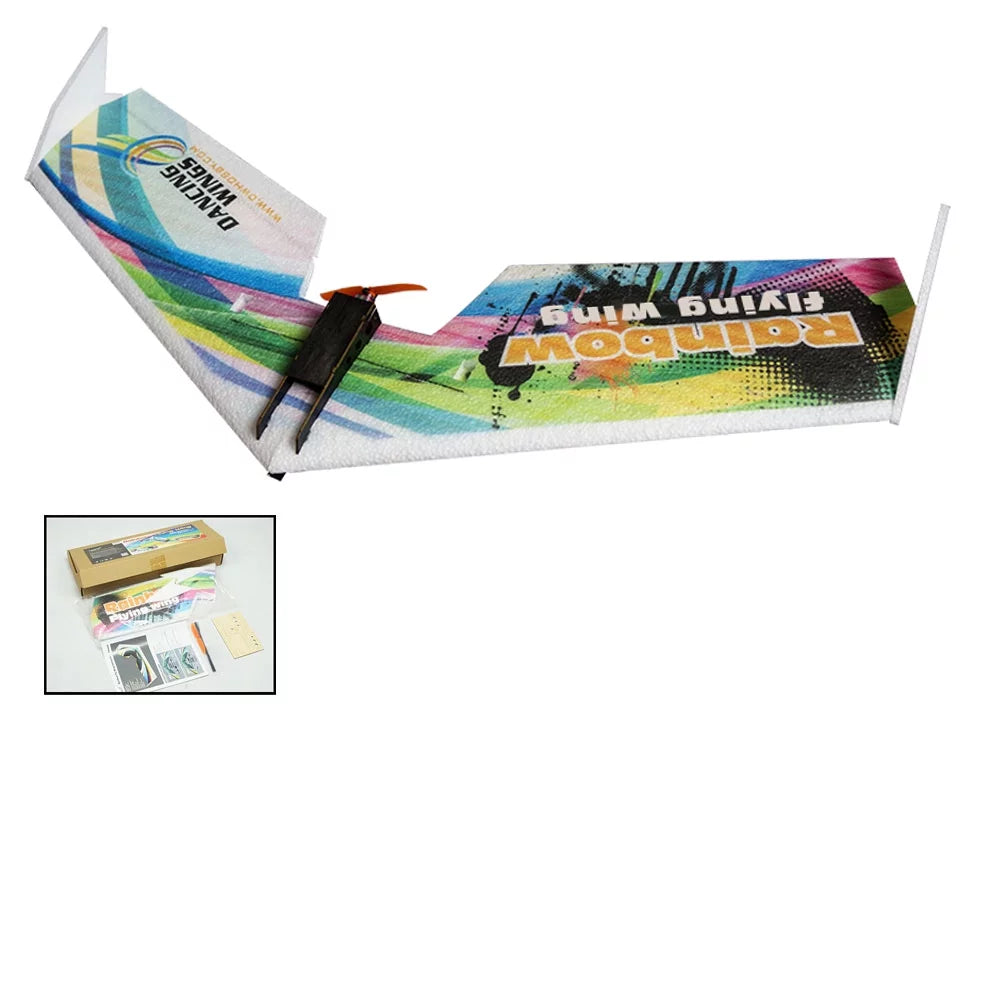 Rainbow 800mm KIT V2 Delta E0511 Wing Tail-pusher Wing Airplane Hobby Wingspan Flying Dancing Aircraft RC