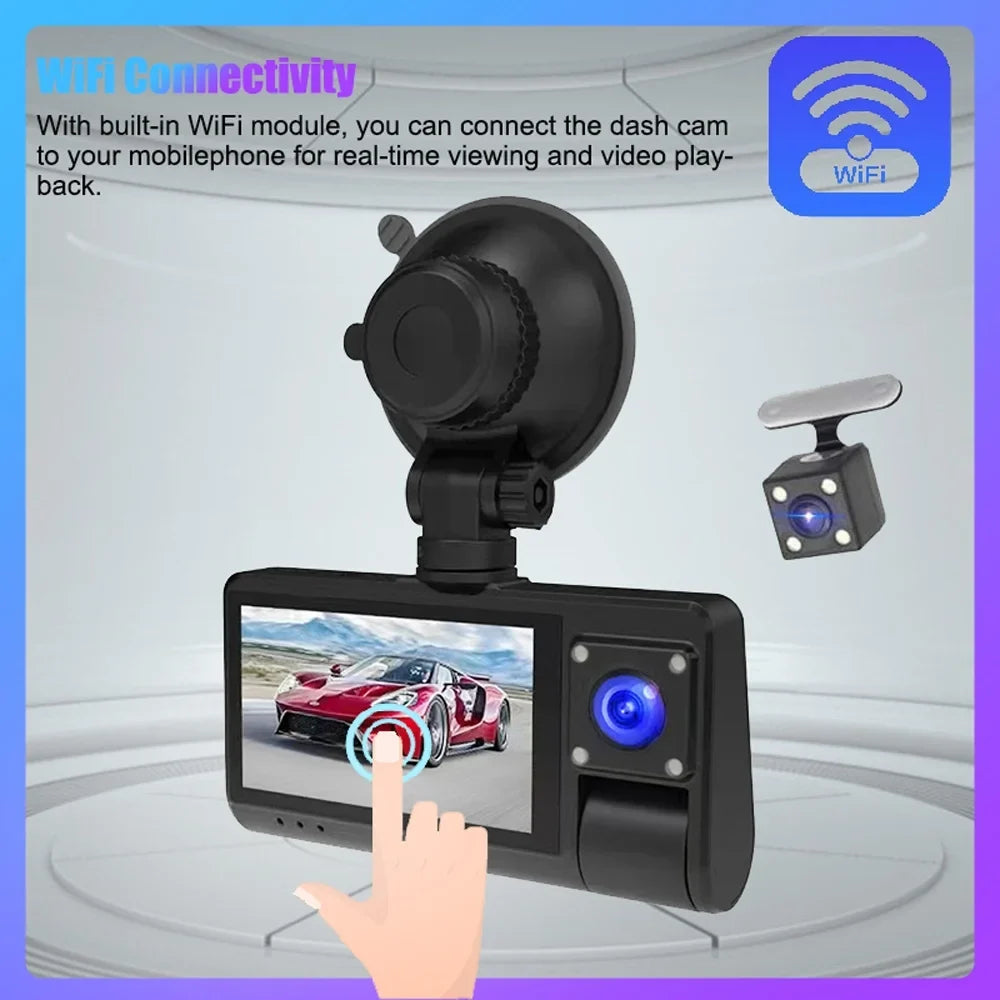 Enhanced Cam, Auto Dcenta Camcorder Recording Dash Safety Interconnection with Touched Car for WIFI Video Screen Mirror,