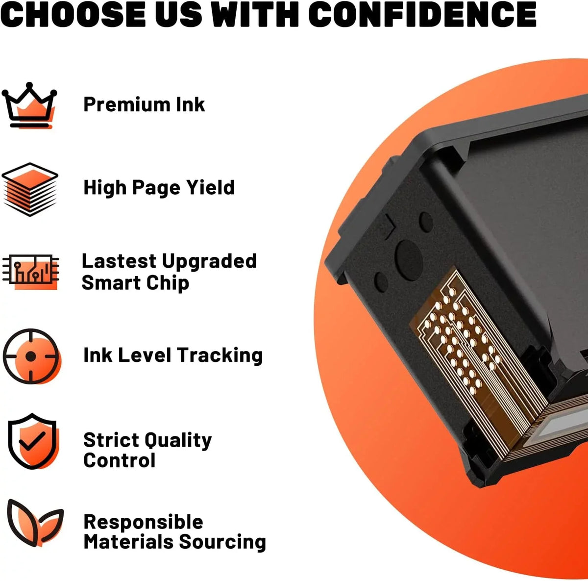 5643 COCCINK for 7645 200 Replacement HP for Ink 7640 5660 5642 250 62 5640 5740 Envy XL 5746 Cartridge 62XL OfficeJet