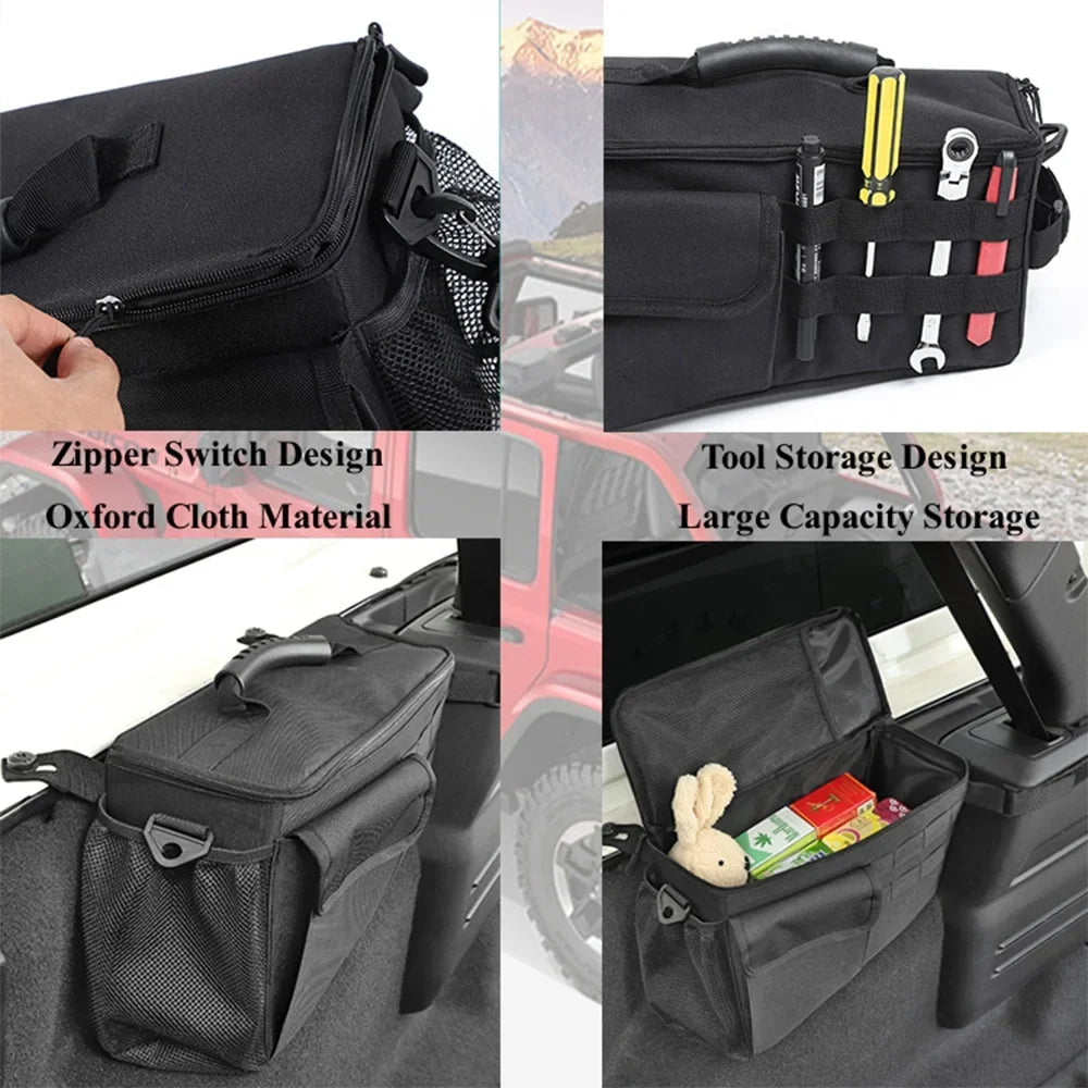 JL Tidying for Rear Tool Pocket Jeep Organizer 4 Trunk Bag Doors Stowing 2018-2024 Interior Accessories