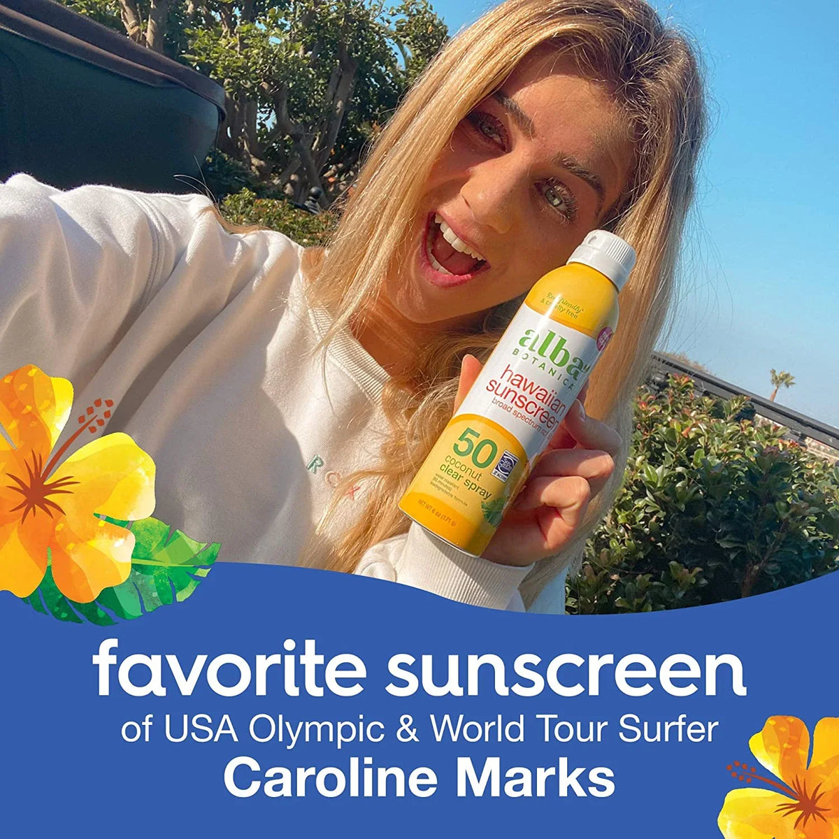 50, (4pack). 8 Nourishing Spray, SPF Fl Clear, Clear Alba Hawaiian Sunscreen Botanica Coconut, Oz