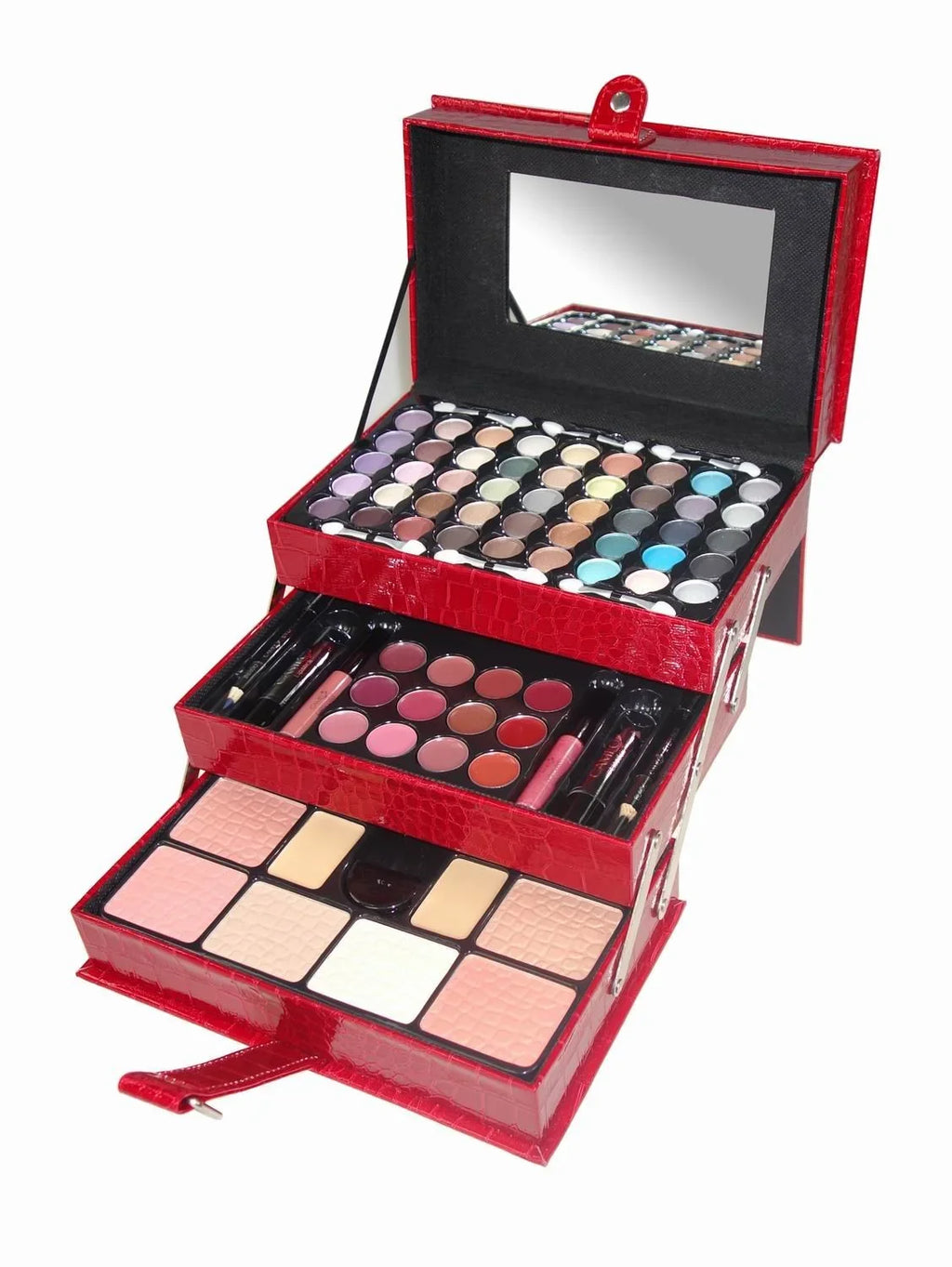 65color case eye shadow 3 de lady make-up set (by tray cameo) kit professional train leather