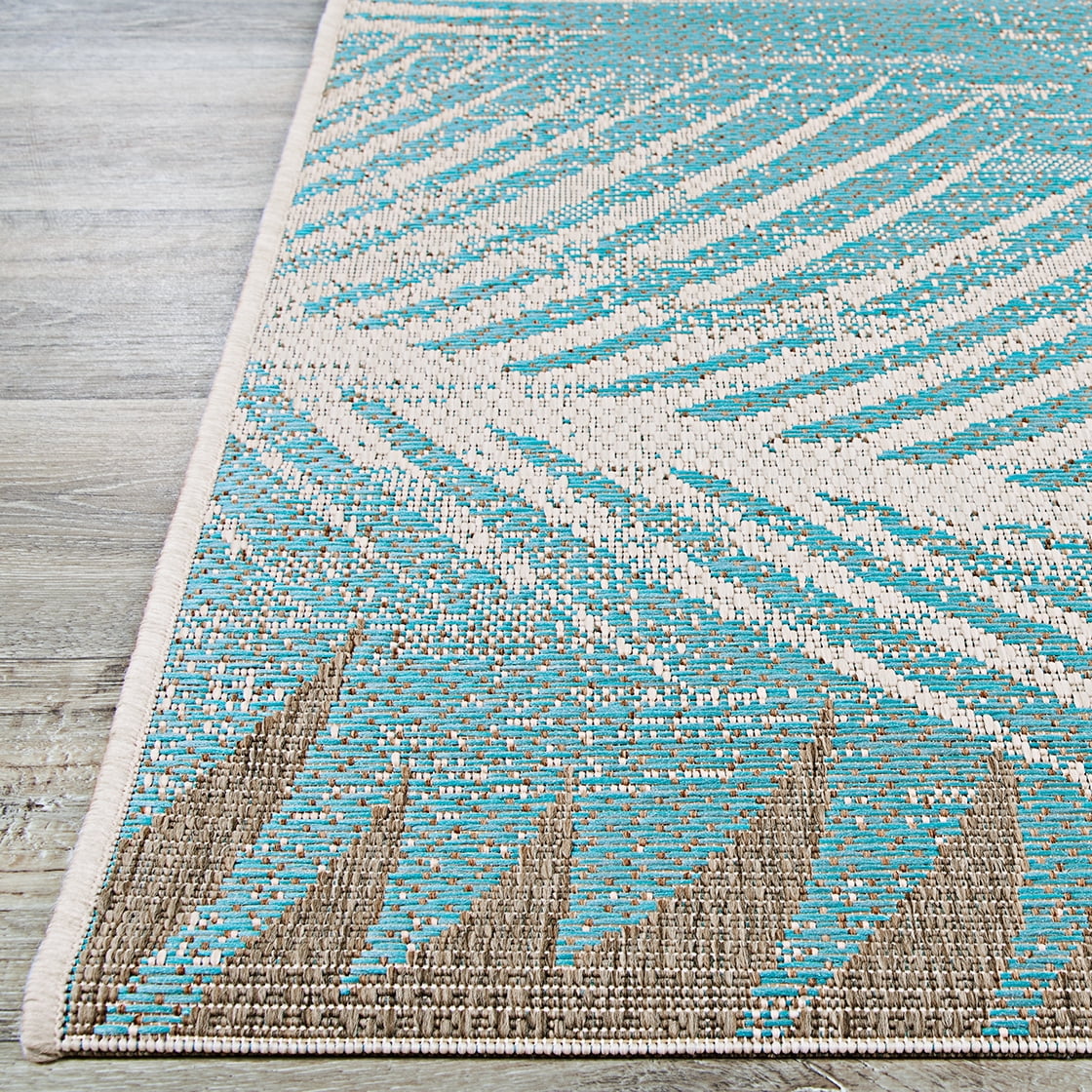 in. 2 3 Aqua Rug, Palms x Monaco ft. ft. Couristan Tropical 24293134023710U in. 7 10