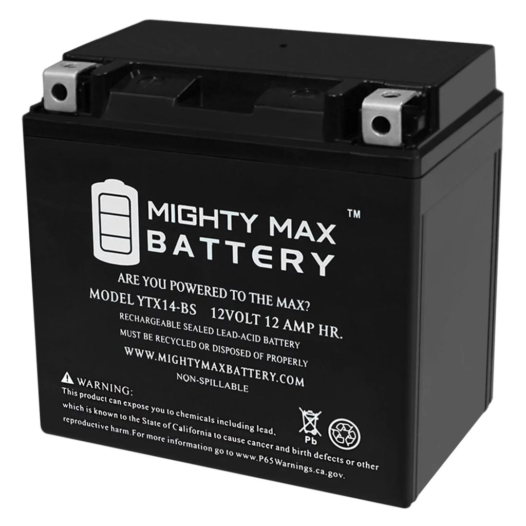 Kawasaki Replacement for CTX14-BS Battery Ninja YTX14-BS 2000-05 ZX-12R