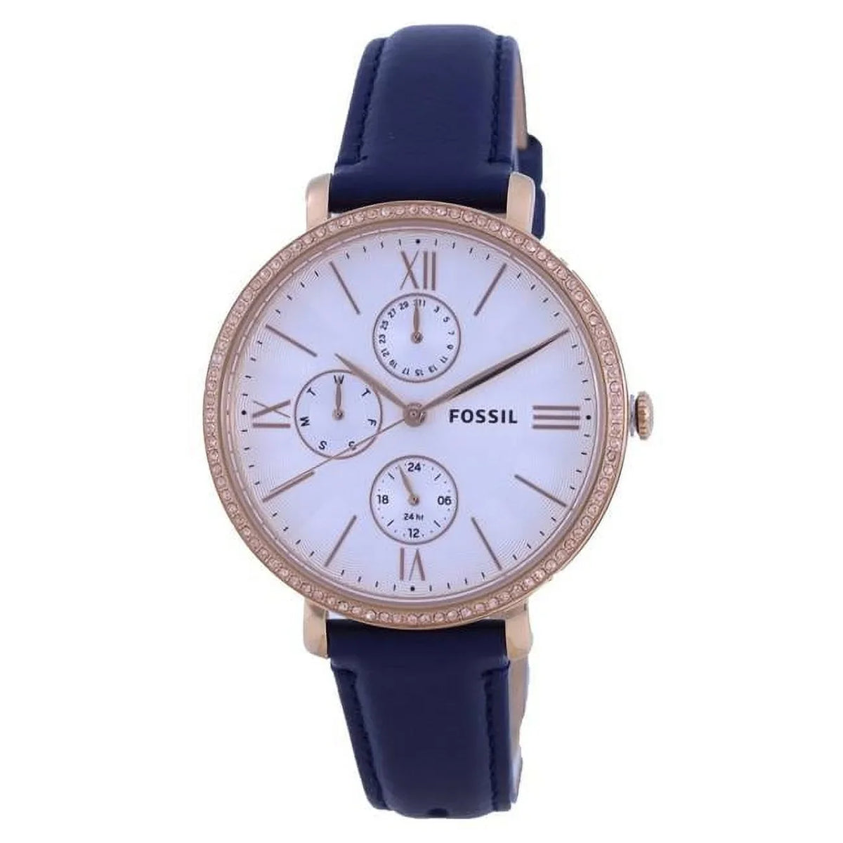 Silver Watch Dial Crystal Jacqueline Ladies Fossil Quartz Multi-Function ES5096