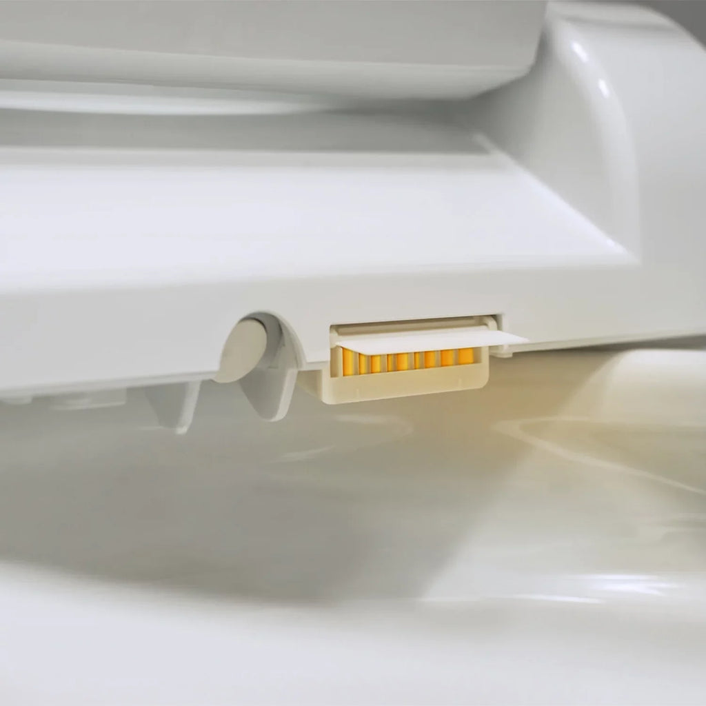Bidet Seat Stainless White Brondell Dryer Steel SE400 Nozzle, Round Sidearm, Swash and with