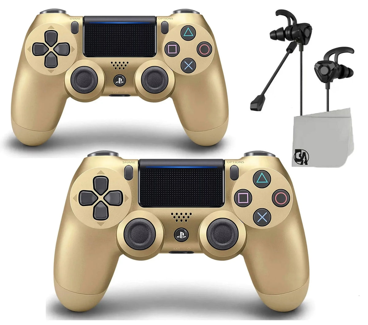 Like Earbuds - DualShock Gold With AXTION Controller Wireless BOLT PlayStation New 4 Bundle 2 -
