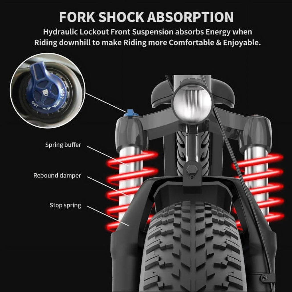Bicycle Tire Mountain AOSTIRMOTOR Fat In. Electric Hot Electric 26 Bike Adults