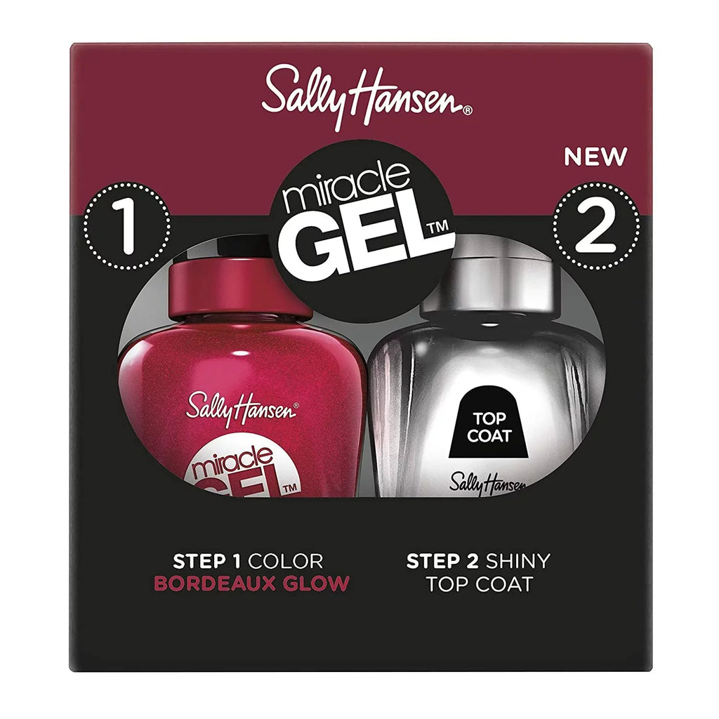 Sally Pack Duo Miracle Bordeaux Gel Hansen Glow Nail Polish,