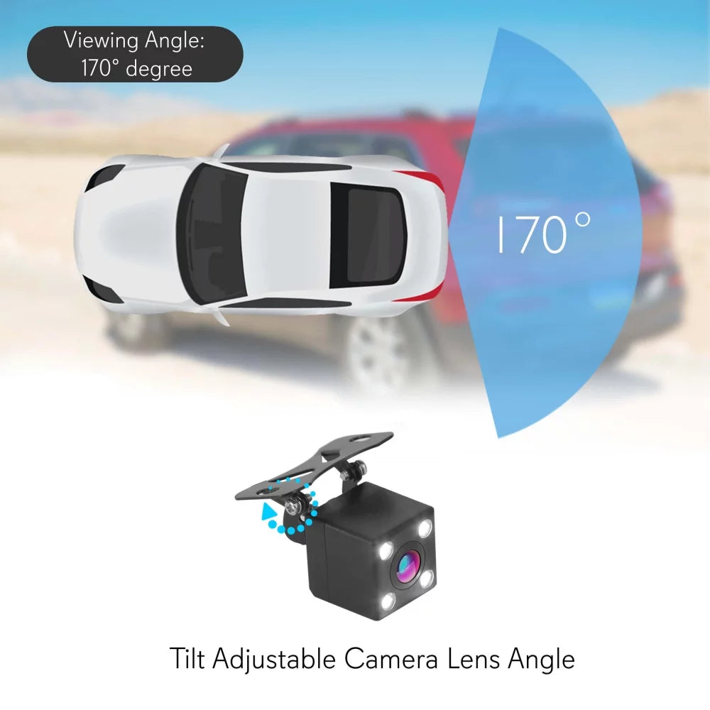 1080p Dual Cam, Touchscreen 4.3’’ Camera PLCM4567 Display Pyle - - System HD & Dash Vision, Vehicle Night Monitor Waterproof Backup with Cam DVR