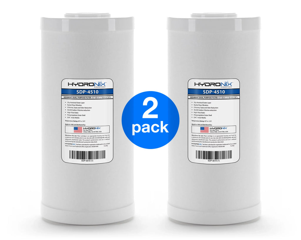 Pack SDP-4510 Radial - 4.5" Purpose Cartridge Dual x 2 Flow 10" Hydronix