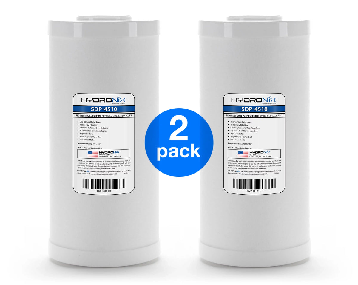 Pack SDP-4510 Radial - 4.5" Purpose Cartridge Dual x 2 Flow 10" Hydronix