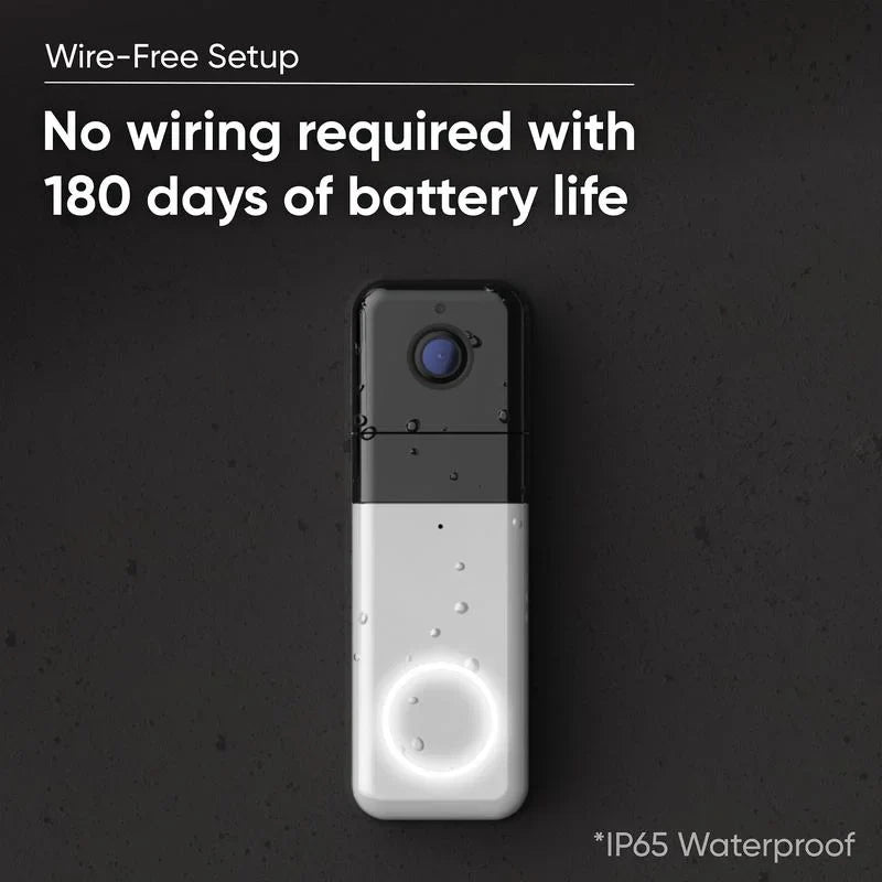 Doorbell Video Doorbell Night and Aspect — Pro Alexa Video, Wyze to Assistant Color w/ Wireless Audio, Walls, Works 2-Way QHD Battery, Ratio, w/ Camera 1:1 Sticks Adhesive Vision,