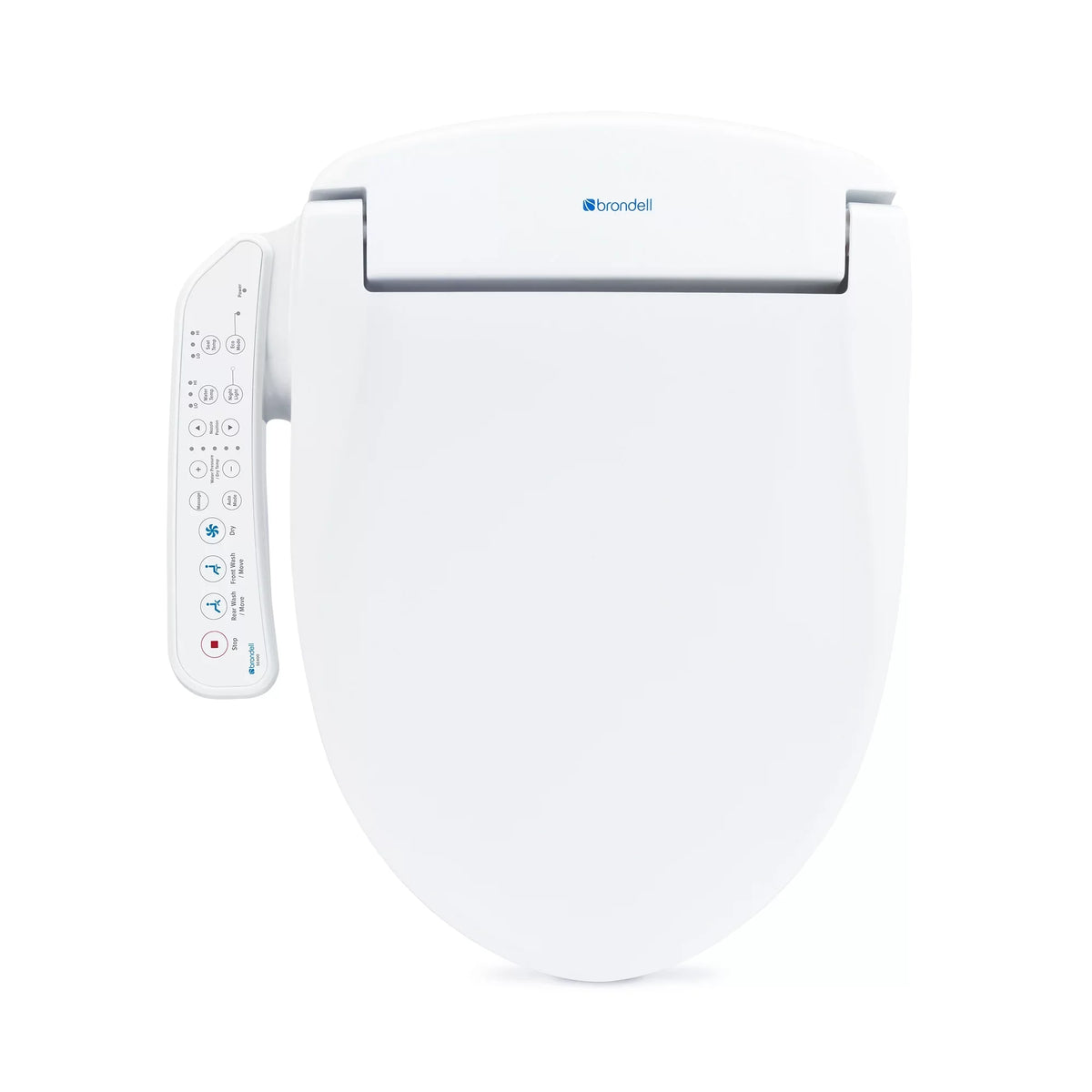 Bidet Seat Stainless White Brondell Dryer Steel SE400 Nozzle, Round Sidearm, Swash and with