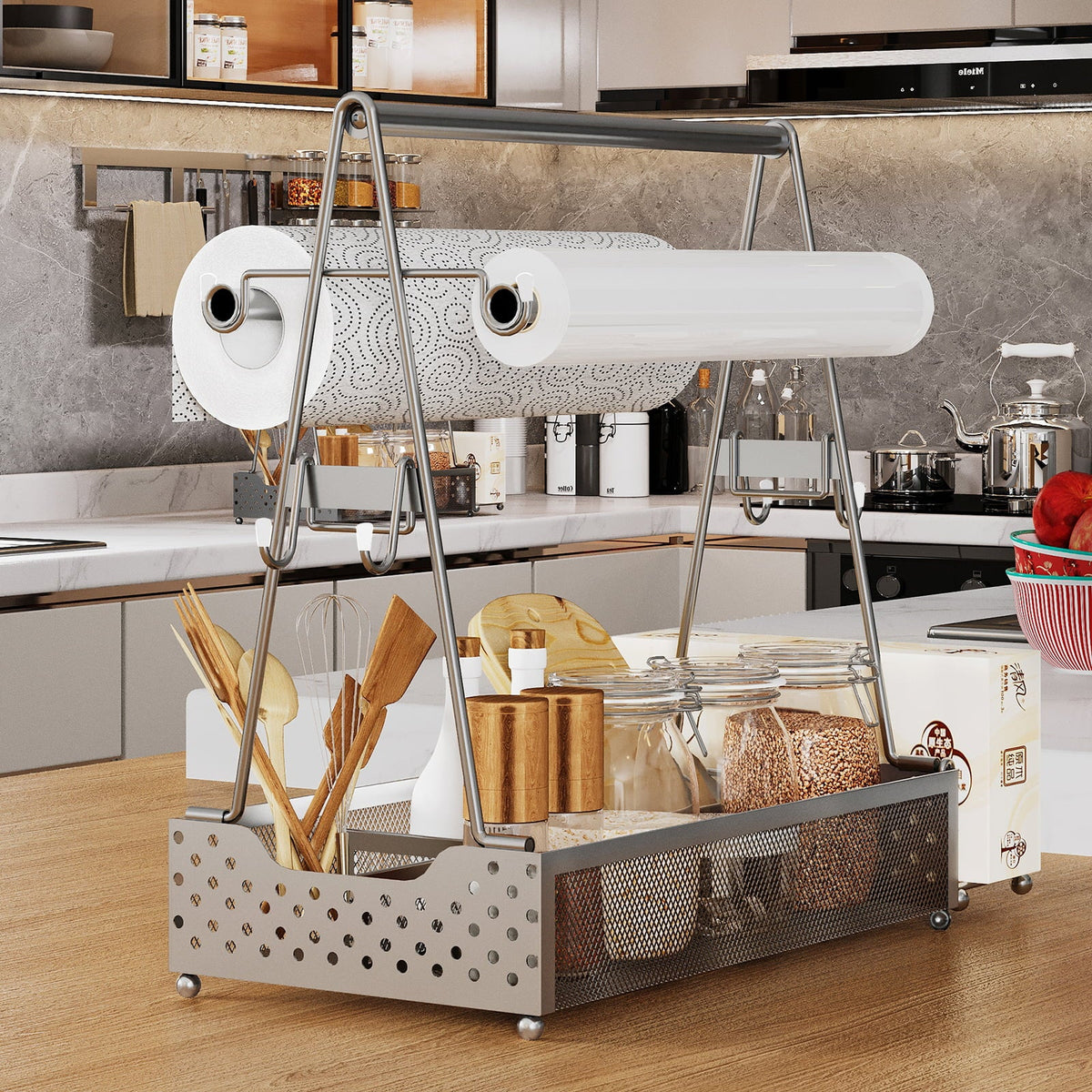 Tools, Caddy Organize Cleaning Backyard and for Condiments, Supplies Towels, Picnics, BBQs, Grill Caddy Kitchens, Paper Utensil - Outdoor - Hvacstar BBQ Garages