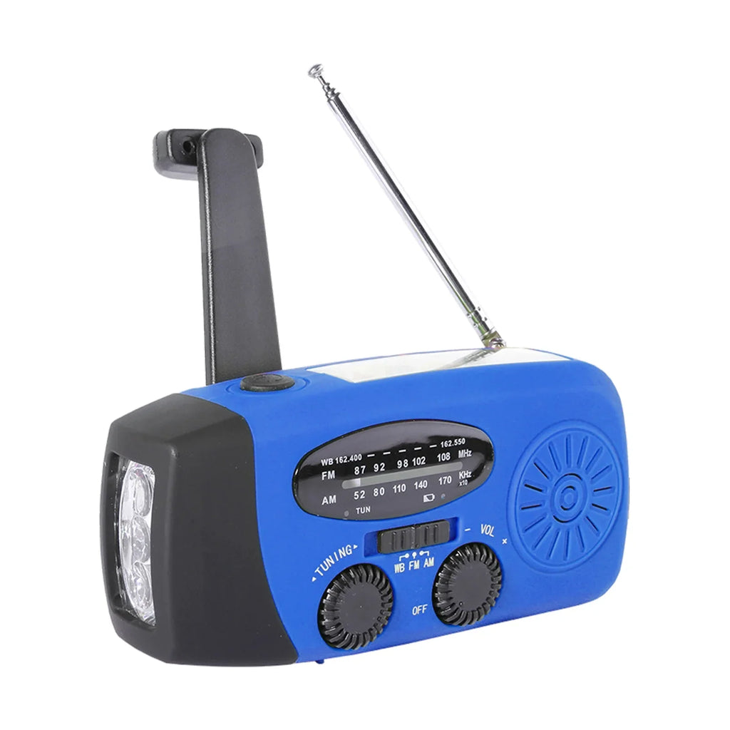 Camping AM with Reading / Portable Flashlight Adve & Cell Solar Hiking Lamp OWSOO for Crank Hand Operated Bank & / Solar Crank Weather Hand Weather Charging Battery NOAA Rechargeable