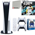 Extra Microfiber PS5 Media and White Version Cleaning Starter Show with Controller, Cloth Remote, The MLB Disc 5 Bundle Playstation Accessory Kit Disc) 21, (