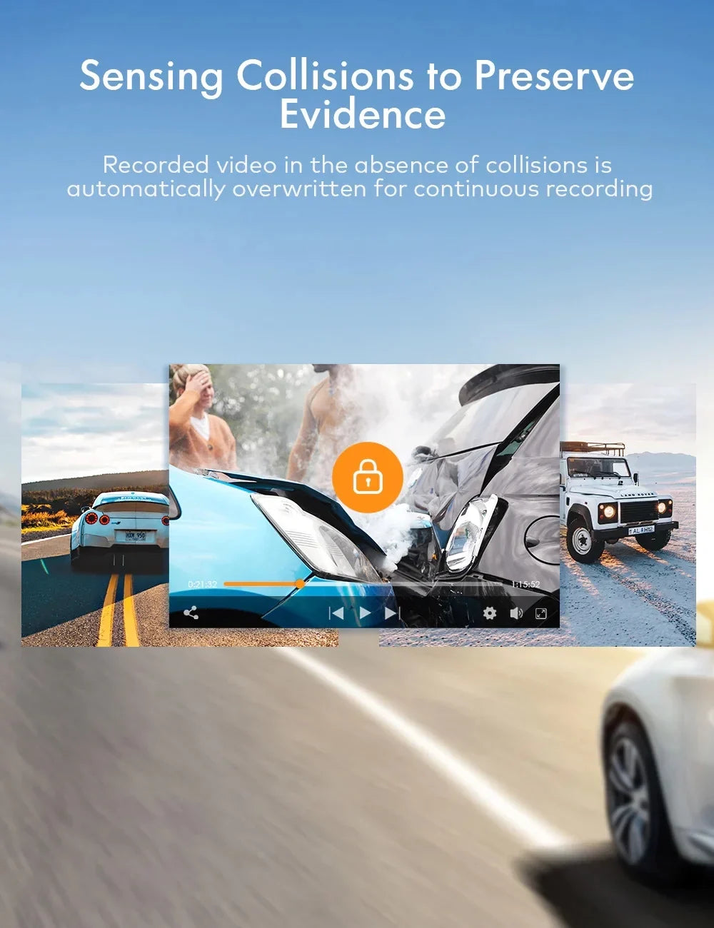 Night Vision, Camera Support Starvis Car Black Wifi with App, Sensor, Monitor, Parking Dash APEMAN Cam Display, GPS, IPS