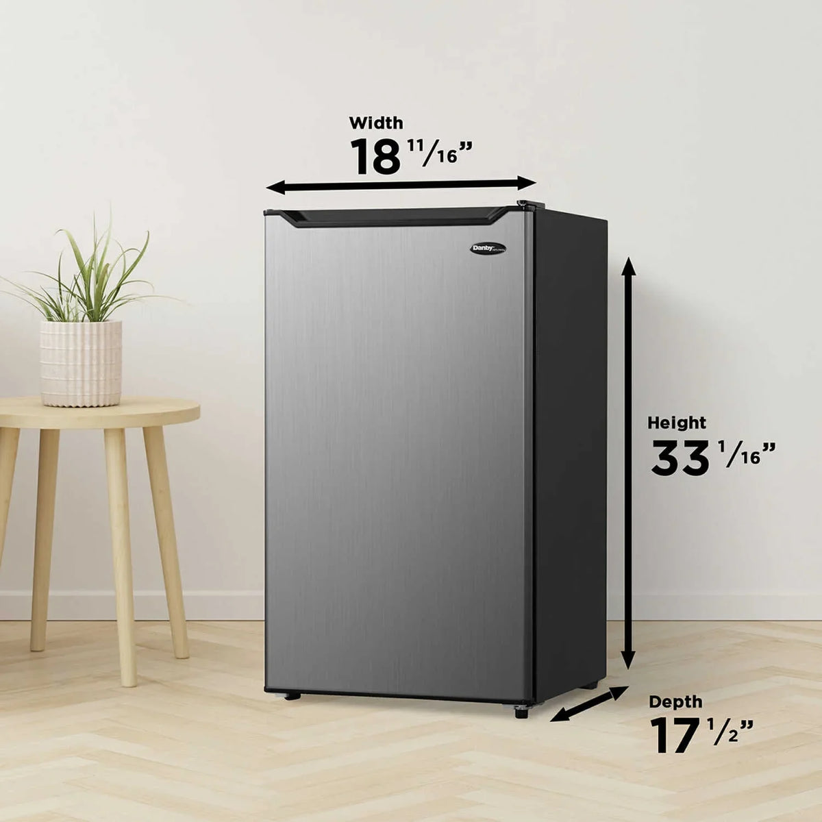 cu. Compact Stainless ft. 3.2 - Danby Steel Refrigerator DAR032B2SLM
